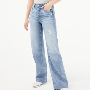 Real Denim High Rise Wide Leg Jeans